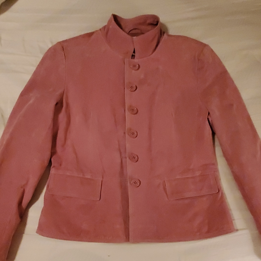 Leather Jacket Pink Size 14